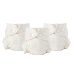 Esembly Cloth Diaper Inner, Trim-Fitting, Certified Organic Cotton, Reusable and Absorbent Leak-Proof Diapers with Snap Closure for Eco-Friendly Diapering, 3-Pack Size 2 (18-35lbs)